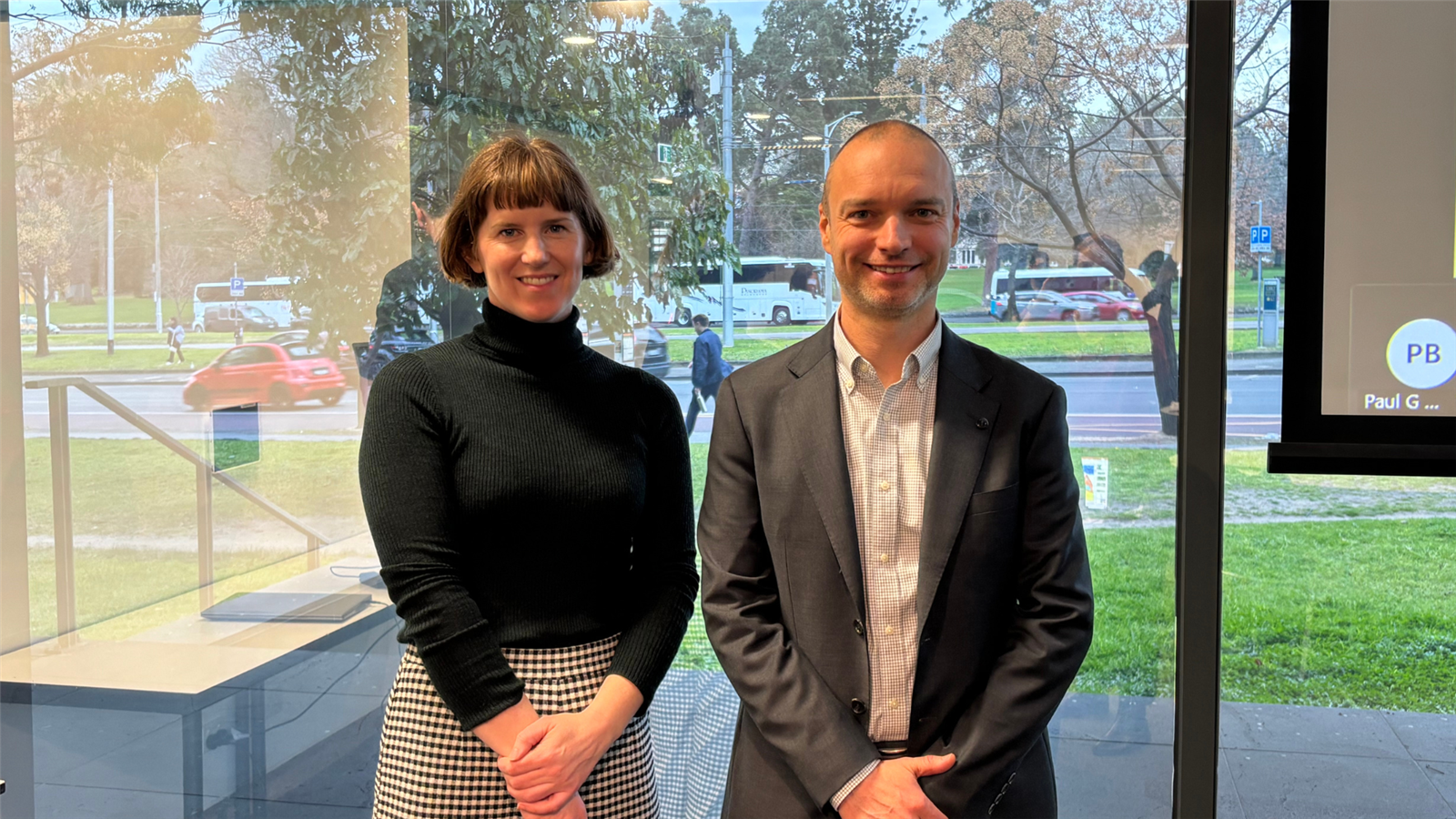 CFA Senior Research Scientist Dr Chloe Begg and CFA Project Lead for Bushfire Education Neil Munro